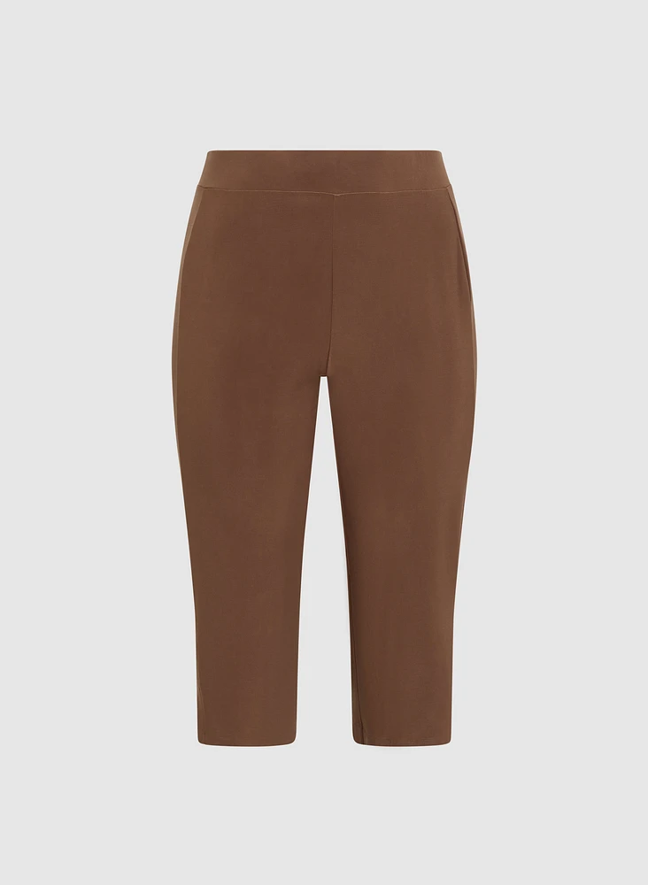 Side Slit Pull-On Capris