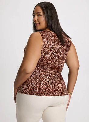 Animal Print Sleeveless Top