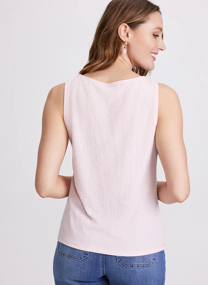 Sleeveless Textured Top