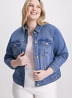 Veste en jean boutonnée