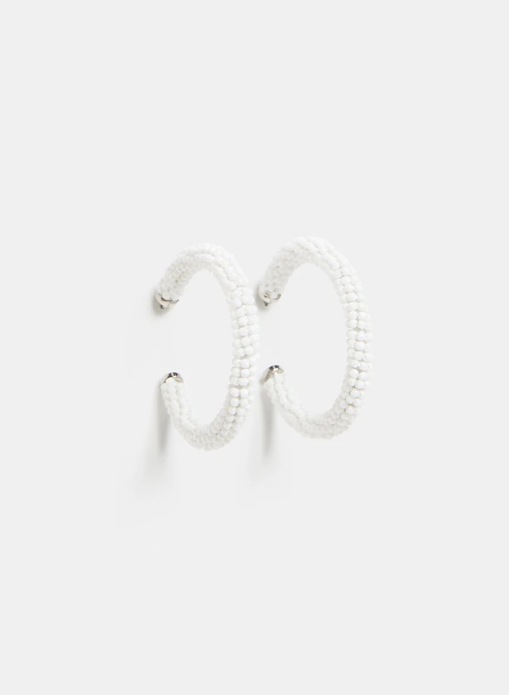 Beaded Hoop Earrings