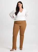 Pull-On Straight Leg Jeans