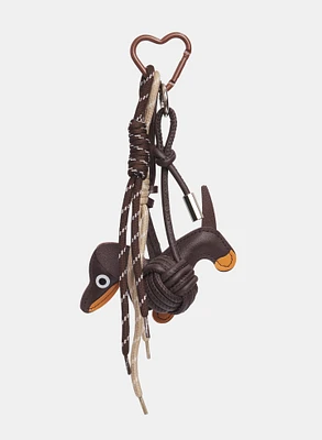 Dachshund Vegan Leather Charm Keychain
