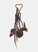 Dachshund Vegan Leather Charm Keychain