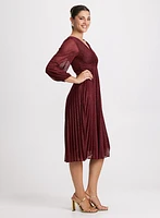 Robe à jupe plissée en chiffon