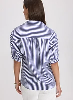 Blouse en coton rayée