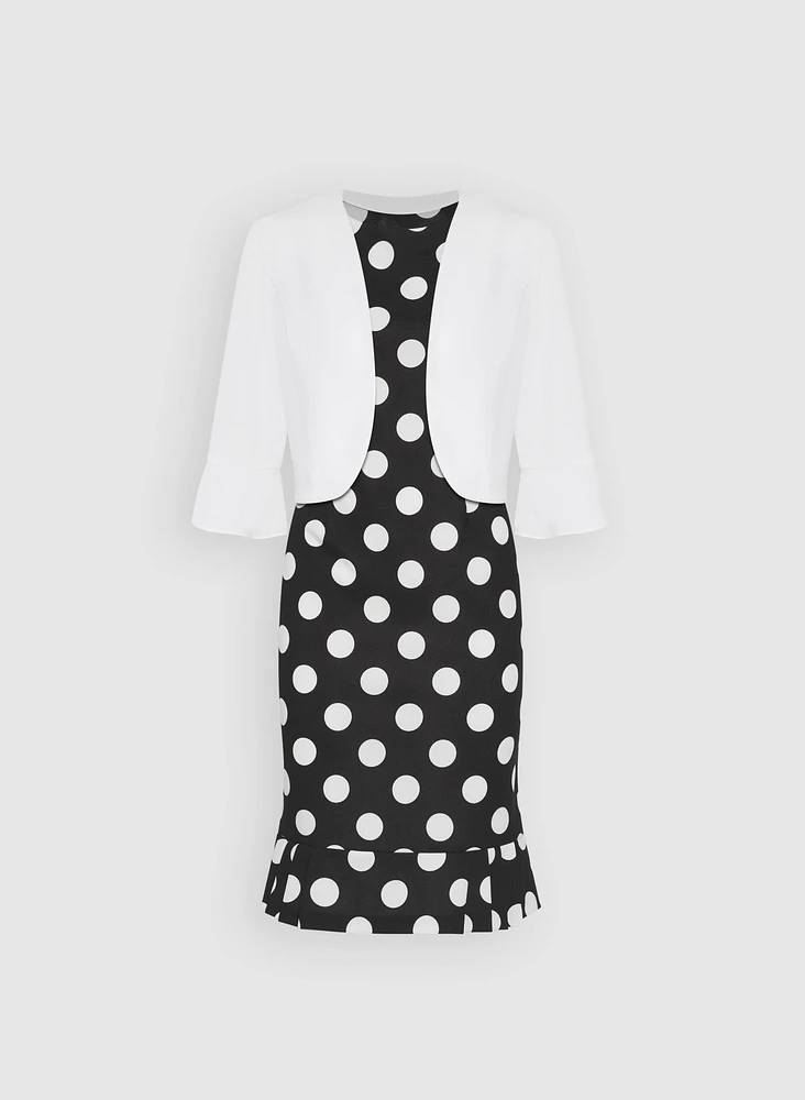 Polka Dot Dress & Jacket Set