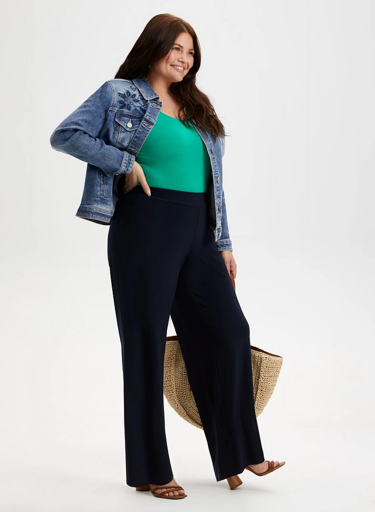 Pantalon Olivia à jambe large – court