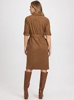 Robe-chemisier en suède végane