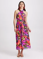 Tropical Halter Neck Dress