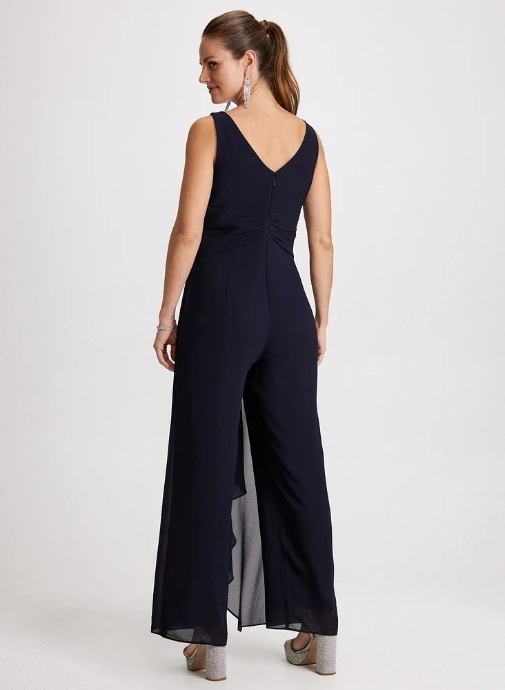 Deep V-Neck Jumpsuit