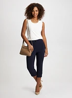 Sleeveless Horseshoe Neckline Top
