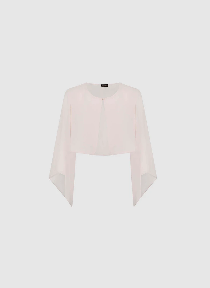Boléro en chiffon à manches évasées