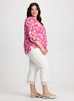 Pantalon à enfiler avec ourlet en dentelle