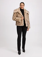 Cropped Faux Fur Coat