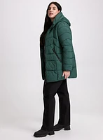 Manteau bouffant en matières recyclées