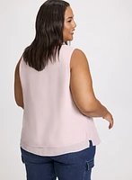 Sleeveless V-Neck Blouse