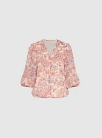 Paisley Print Blouse