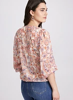 Blouse paisley boutonnée