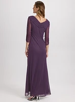 Mesh Wrap-Style Dress