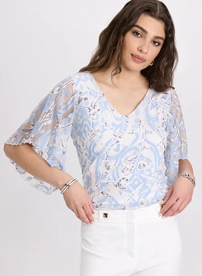 Blouse à motif abstrait