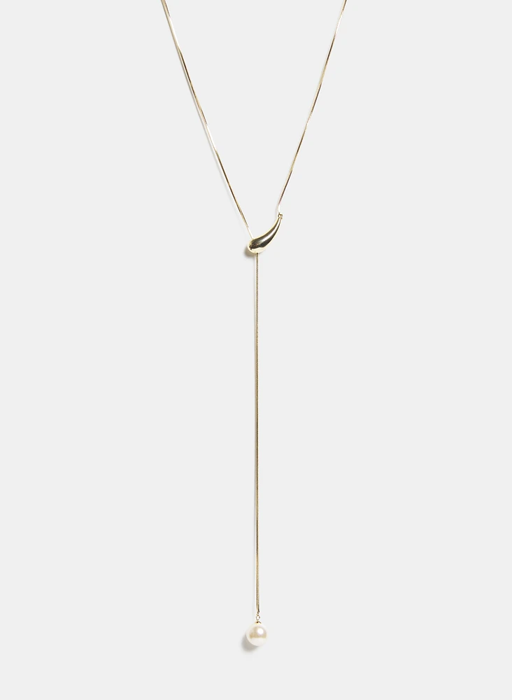 Pearl Y-Shaped Necklace