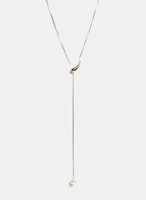 Pearl Y-Shaped Necklace