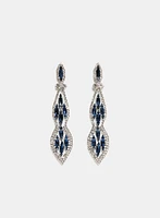 Tiered Linear Crystal Earrings