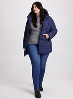 Manteau bouffant en matières recyclées