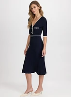 Knit V-Neck Dress