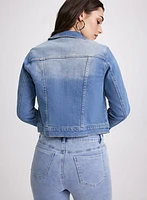 Veste en denim à fermeture éclair