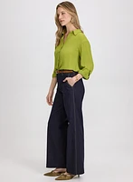 Pantalon Olivia en denim à jambe large