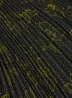 Robe florale à col montant