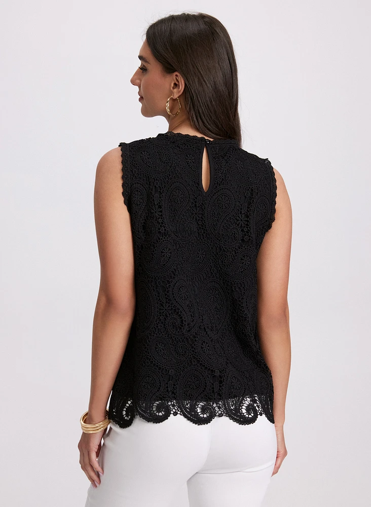 Sleeveless Lace Top