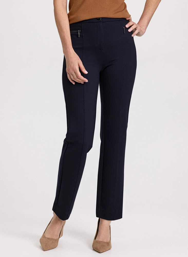 Pantalon Mia à jambe droite – court