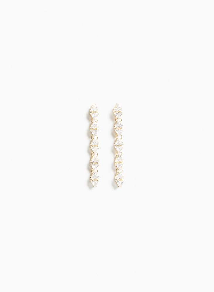 Linear Crystal Earrings