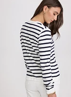 Cardigan en tricot rayé