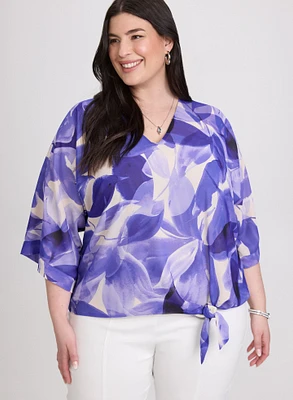 Blouse à motif feuilles