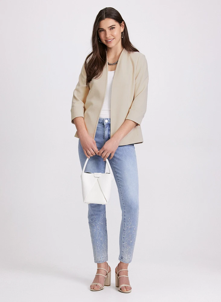 Twill Collarless Jacket