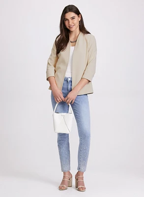 Twill Collarless Jacket