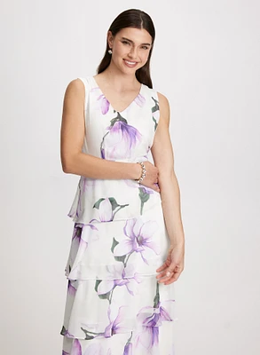 Long Chiffon Floral Dress