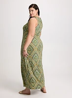 Robe paisley à fente avant