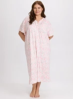Robe de nuit boutonnée à motif animal