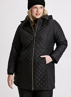 Diamond Quilted Puffer Coat