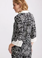 Paisley Placement Print Blouse