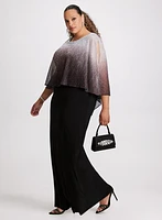 Beaded Ombre Effect Poncho Dress