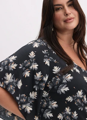 Blouse à motif feuilles