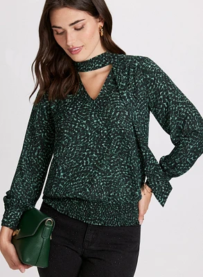 Blouse à motif abstrait