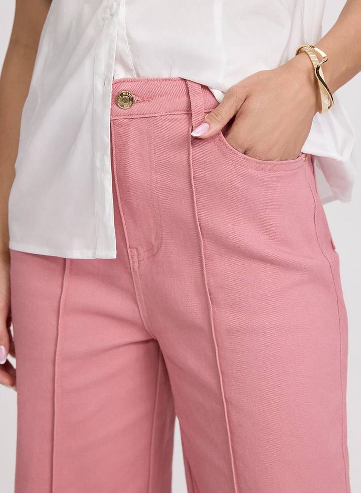 Cropped Flare-Leg Jeans
