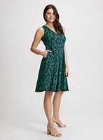 Sleeveless V-Neck Floral Dress